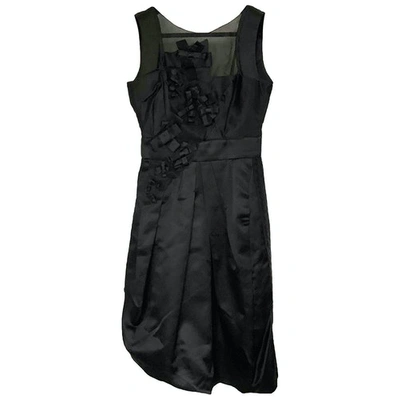 Pre-owned Christian Lacroix Silk Mid-length Dress In Black