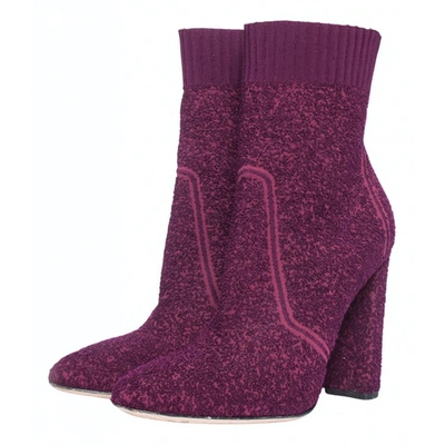 Pre-owned Gianvito Rossi Ankle Boots In Purple