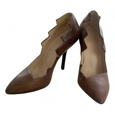 Pre-owned Jean Paul Gaultier Leather Heels In Brown