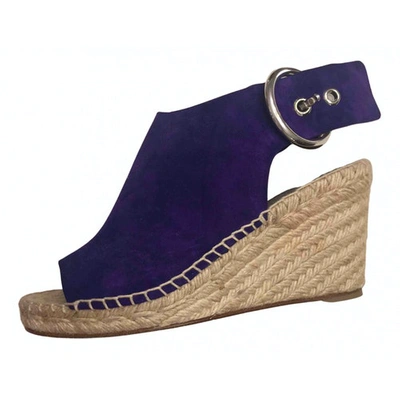 Pre-owned Celine Sandals In Purple