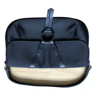 Pre-owned Longchamp Silk Clutch Bag In Black