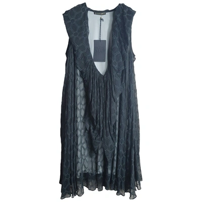 Pre-owned Plein Sud Silk Mid-length Dress In Black