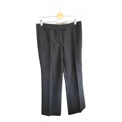 Pre-owned Zadig & Voltaire Wool Straight Pants In Grey