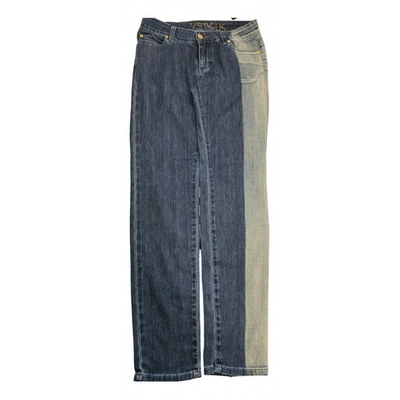 Pre-owned Versus Straight Jeans In Blue