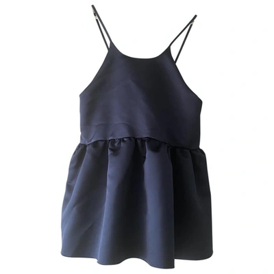 Pre-owned Erika Cavallini Navy Synthetic Top