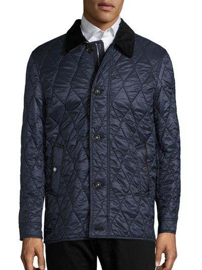 Burberry Gransworth Quilted Jacket In Navy | ModeSens