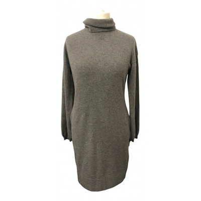 Pre-owned Vince Cashmere Mini Dress In Grey