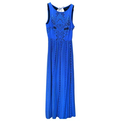 Pre-owned Tibi Silk Maxi Dress In Blue