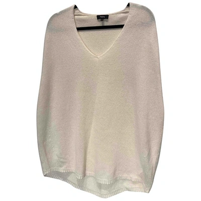 Pre-owned Theory Cashmere Knitwear In Ecru