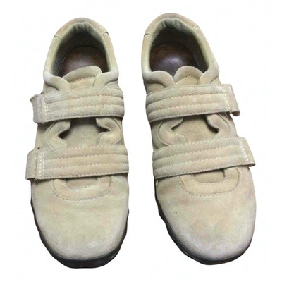 Pre-owned Timberland Leather Lace Ups In Beige