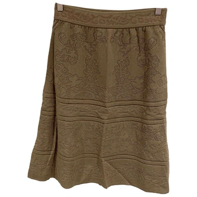 Pre-owned M Missoni Mid-length Skirt In Camel