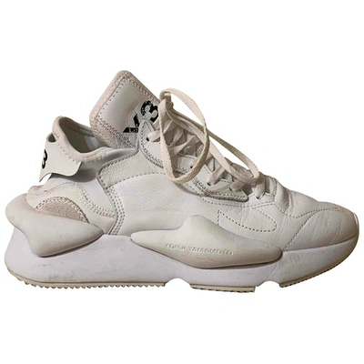 Pre-owned Y-3 Leather Trainers In White