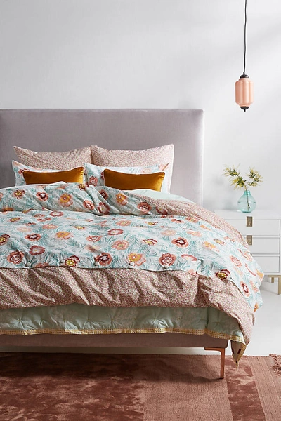 Anthropologie Campagne Duvet Cover In Mint