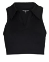 Year Of Ours Gabriella Ribbed Collared Sports Bra In Black
