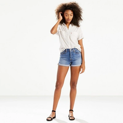 Levi's Wedgie Fit Shorts - Blue Cheer | ModeSens