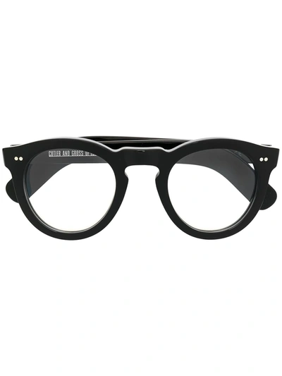 Cutler And Gross 0734v3 Round-frame Optical Glasses In 黑色