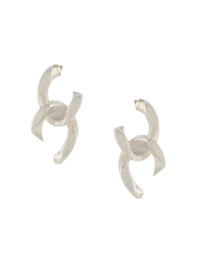Annelise Michelson Tiny Déchainée Earrings In Silver