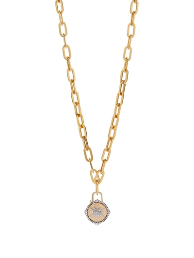 Annoushka 18kt Yellow Gold Lovelock Diamond Star Charm Necklace