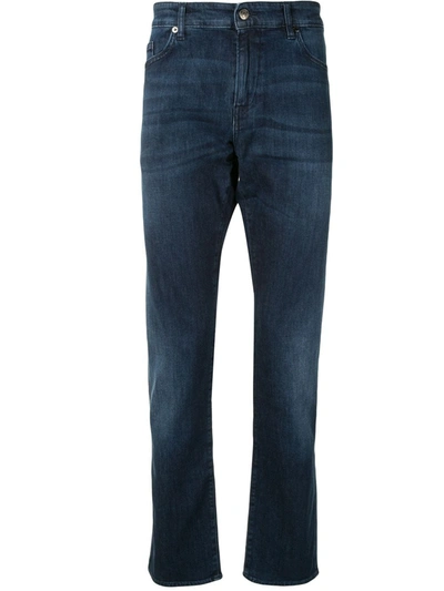 Hugo Boss Straight Leg Jeans In Blue