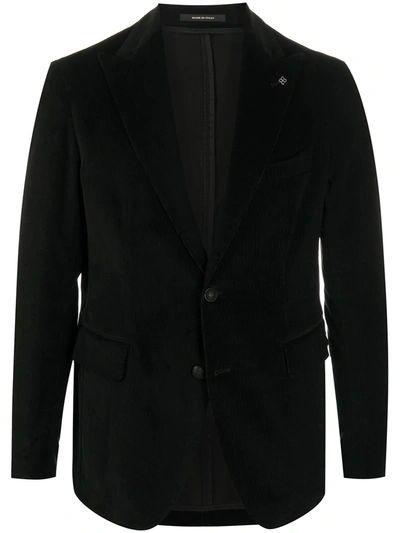 Tagliatore Single-breasted Fitted Blazer In Black