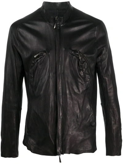 Masnada Curve-pocket Slim Fit Jacket In Black