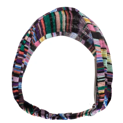 Pre-owned Missoni Multicolor Striped Knit Headband