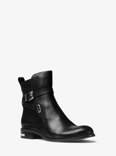 Michael Kors Arley Leather Ankle Boot In Black | ModeSens