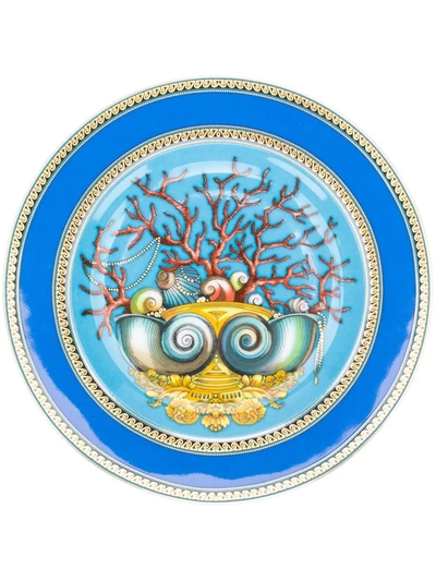 Versace Home Les Tresors De La Mer Plate (18cm) In Blue