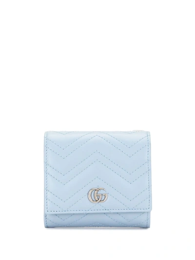 Gucci Gg Marmont Wallet In Blue