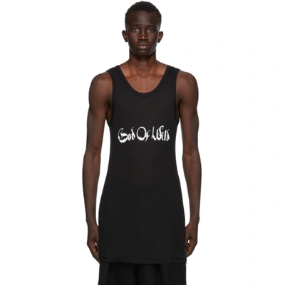 Ann Demeulemeester Ssense Exclusive Black God Of Wild Chic Tank Top In 099 Black