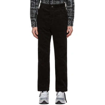 Engineered Garments Black Corduroy Painter Trousers In Wp011 Black