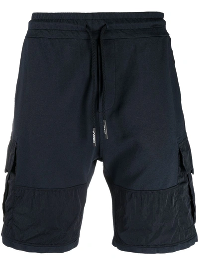 Dondup Tech Fabric Insert Bermuda Shorts In Blue