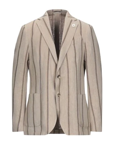 Lardini Suit Jackets In Beige