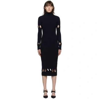 Victoria Beckham Fitted Dress In Navy