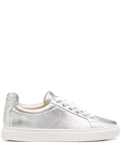 Sophia Webster Butterfly Low-top Trainers In Silver Crystal