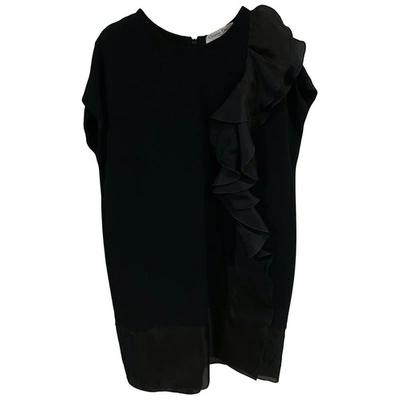 Pre-owned Dior Silk Mid-length Dress In Black