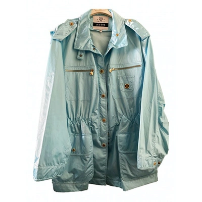 Pre-owned Mcm Turquoise Synthetic Coat