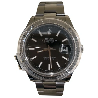 Pre-owned Rolex Datejust Ii 41mm Watch In Grey