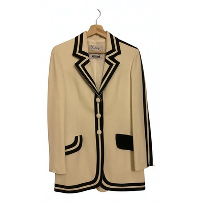 Pre-owned Moschino Cheap And Chic Ecru Synthetic Jacket