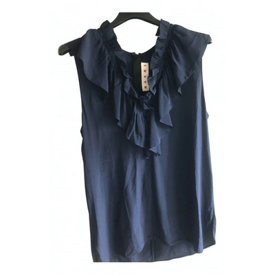 Pre-owned Marni Silk Blouse In Blue