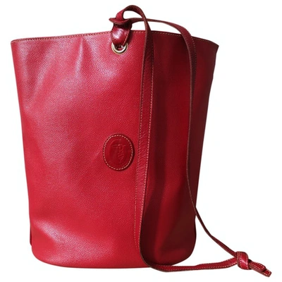 Pre-owned Trussardi Leather Handbag In Red