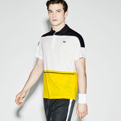 Lacoste Men's Sport Ultra Dry Color Block Tennis Polo Shirt -  Black/white-jonquille | ModeSens