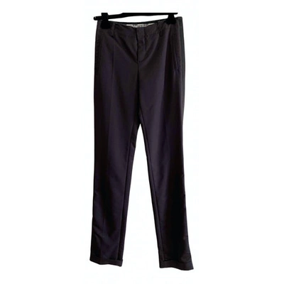 Pre-owned Jean Paul Gaultier Wool Straight Pants In Purple