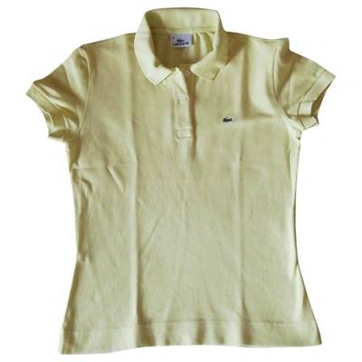 Pre-owned Lacoste Yellow Cotton Top