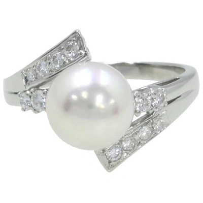 Pre-owned Mikimoto Platinum Ring