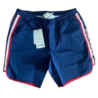 Pre-owned Gucci Blue Swimwear