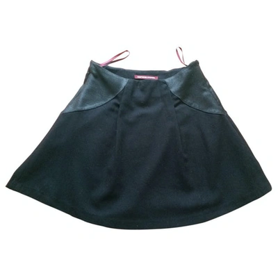 Pre-owned Comptoir Des Cotonniers Wool Mini Skirt In Black