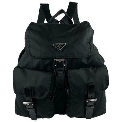 Pre-owned Prada Re-nylon Black Cloth Backpack