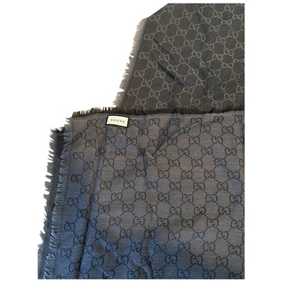 Pre-owned Gucci Black Wool Scarf