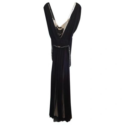 Pre-owned Amanda Wakeley Silk Maxi Dress In Black